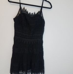 Midi Black Lace Dress